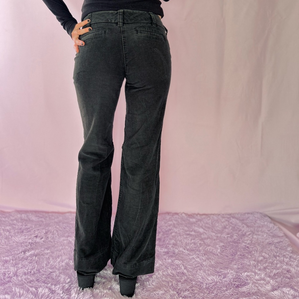 Y2K Black Corduroy Flare Pants | Lowrise Vintage Bootcut